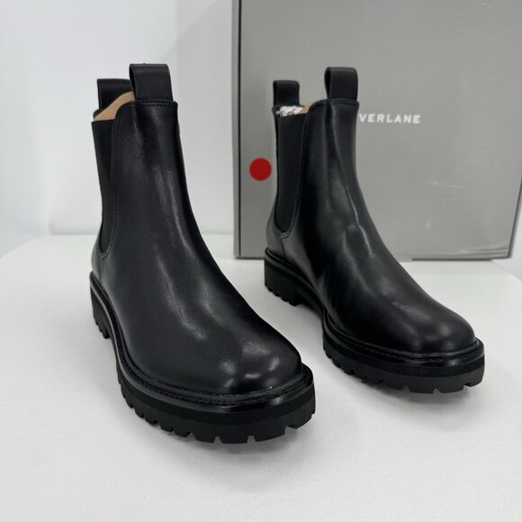 Everlane The Lug Chelsea Boot in Black size 8 Women's Leather Ankle Chunky Sole - Picture 5 of 16